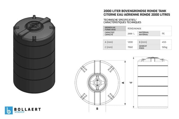 bovengrondse-ronde-watertank-2000-liter-doorsnede-120m-technische-fiche-met-afmeting