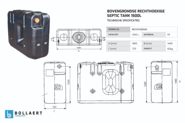 technische_tekening_bovengrondse_ronde_septic_tank_1500l