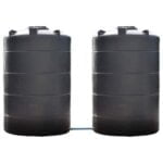 Bovengrondse Ronde Watertank - 2 x 3000 liter - gekoppeld (Ø 1,40 m)