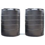 Bovengrondse Ronde Watertank - 2 x 6000 liter - gekoppeld (Ø 1,90 m)