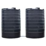 Bovengrondse Ronde Watertank - 2 x 15000 liter - gekoppeld (Ø 2,40 m)